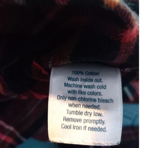 Urban Pipeline Men's Orange Plaid Flannel Shirt Size Small Outdoors Gorpcore - Picture 5 of 6